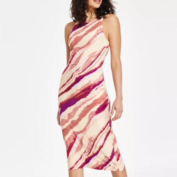 Rachel Rachel Roy Nectarine Swirl Midi Sheath Dress Sleeveless Size Small NWT - Picture 1 of 8